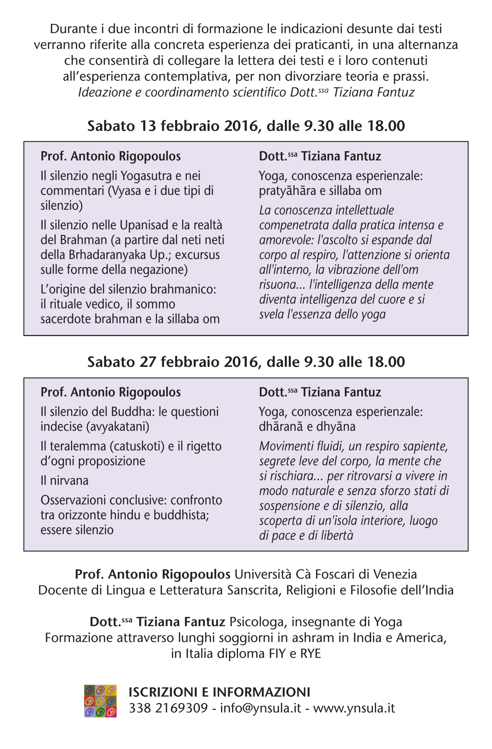 Ascoltare il silenzio | 2016